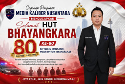 Keluarga Besar Media Kaliber Nusantara News Mengucapkan Dirgahayu Bhayangkara ke-80 Tahun 2026.