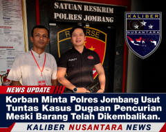 Korban Minta Polres Jombang Usut Tuntas Kasus Dugaan Pencurian Yang Melibatkan Pasutri Meski Barang Telah Dikembalikan.